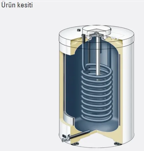 Viessmann Vitocell 100-V 200 Lt Tek Serpantinli Boyler