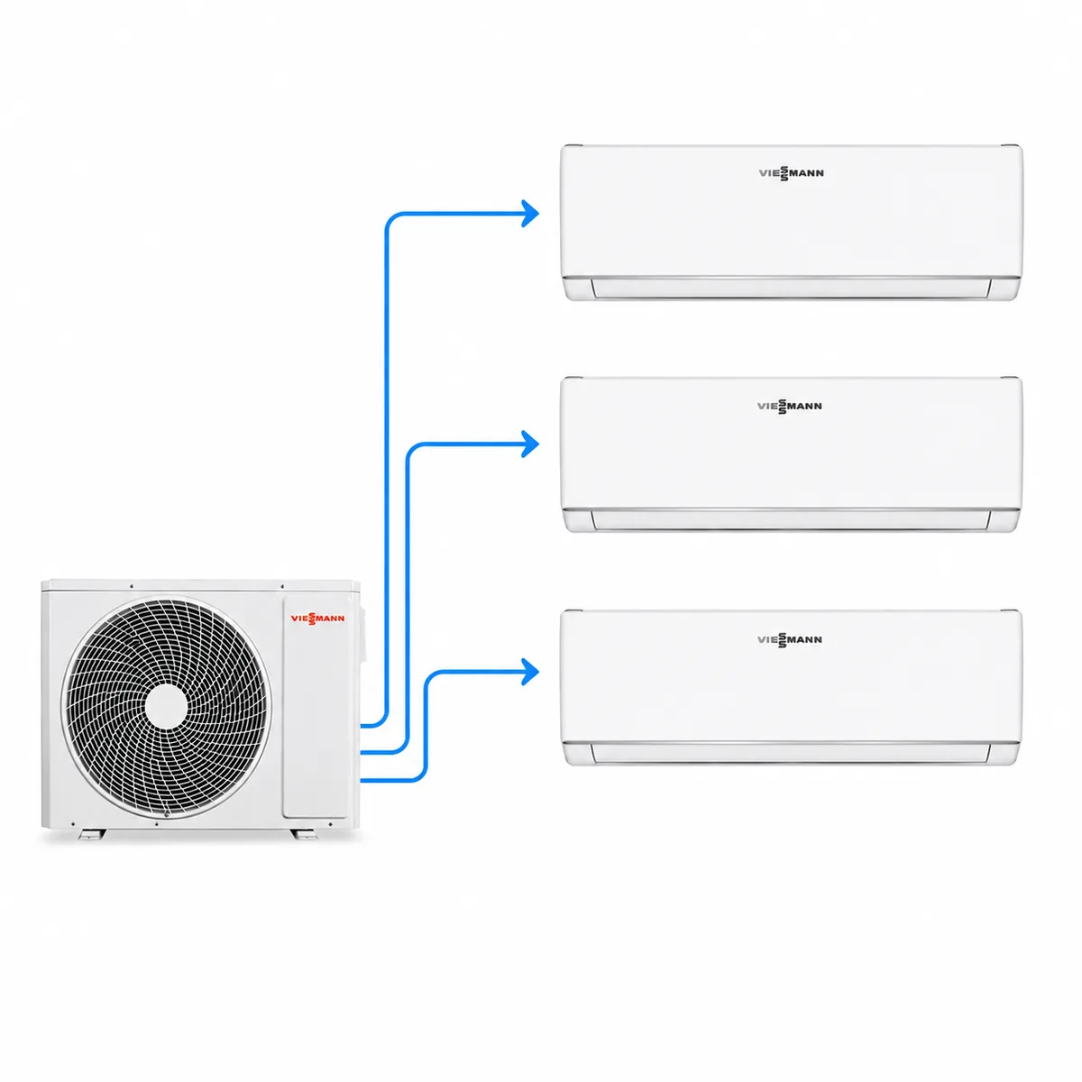 Viessmann Multi Klima 100-S 12 + 12 + 18 İç Ünite, 36 Dış Ünite (Bakır Borulama ve Montaj Hariçtir)
