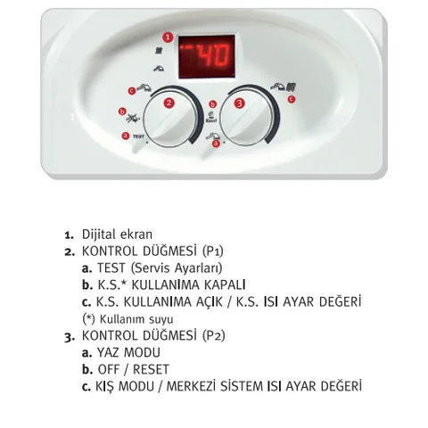 Maktek Omega 15 Sıcak Sulu 3 Fazlı LCD Ekranlı ve Termostatlı Elektrikli Kombi 400V
